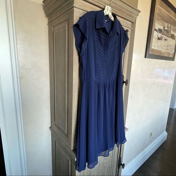 City Chic Navy Pleated Front Dress NEW Plus Size 16 - Picture 6 of 14